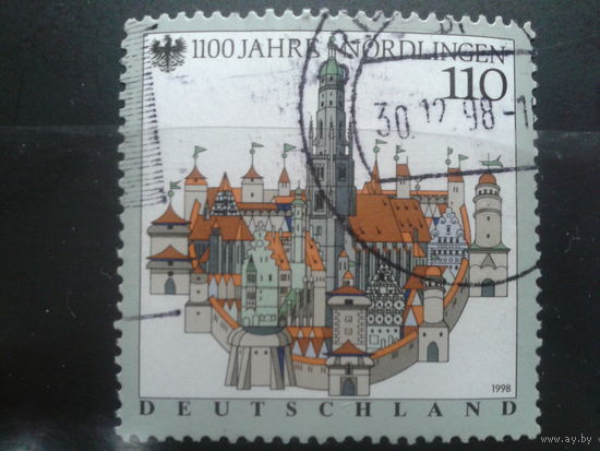 Германия 1998 1100 лет г. Нординген Михель-1,0 евро гаш.