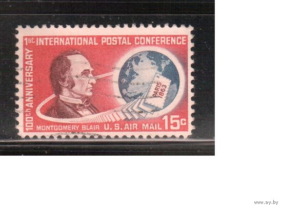 США-1963, (Мих.840) , гаш. , Почтовая конференция (одиночка)