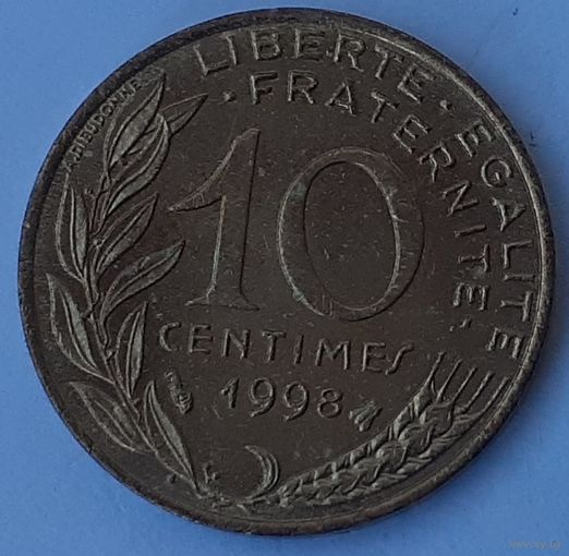 Франция 10 сантимов, 1998 (4-13-13)