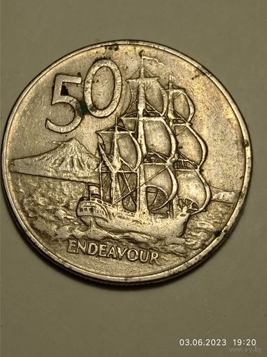 Новая Зеландия 50 центов 1971 года.