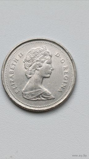 Канада. 25 центов 1989 года.