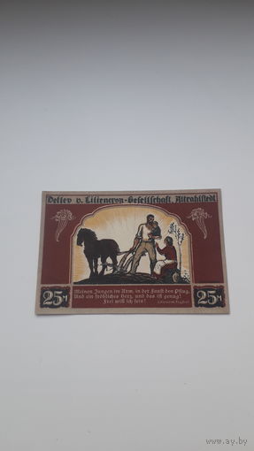 АЛЬТРАЛЬШТЕДТ 25 марок 1922 год