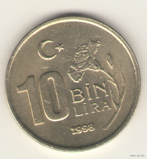 10 000 лир 1998 г.