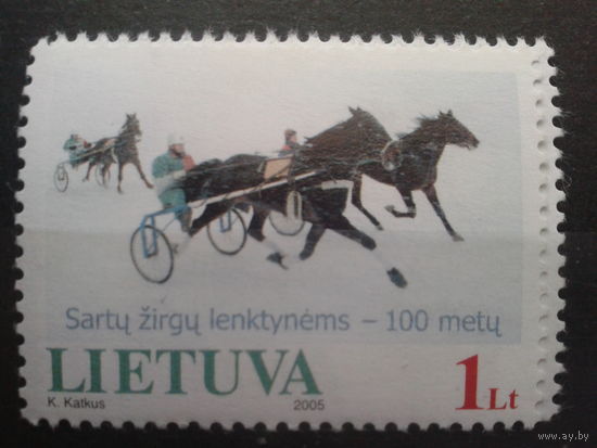 Литва 2005 100 лет конным скачкам на озере**