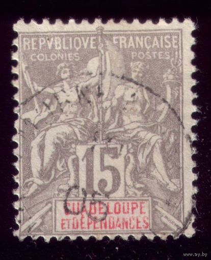 1 марка 1900 год Гваделупа 42