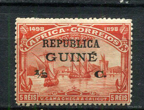 Португальские колонии - Гвинея - 1913 - Надпечатка на марках Африки 1/2С на 5R - [Mi.113] - 1 марка. MH.  (LOT ET16)-T10P5