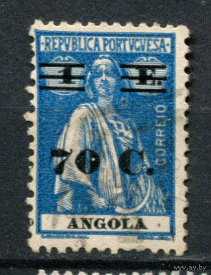 Португальские колонии - Ангола - 1931/1932 - Надпечатка нового номинала 70C на 1E - [Mi.231] - 1 марка. Гашеная.  (Лот 104AV)