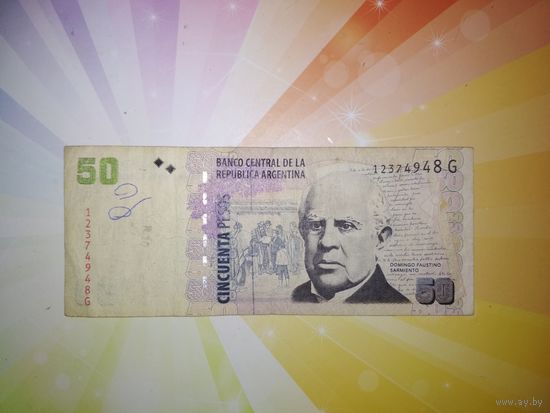 Аргентина 50 песо 2002г