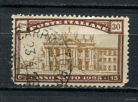 Королевство Италия - 1924 - Архитектура 30C+15C - [Mi.207] - 1 марка. Гашеная.  (Лот 33DR)