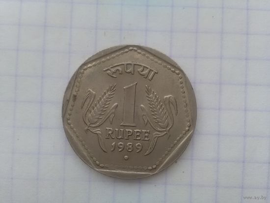 1 рупий Индия 1989 г.