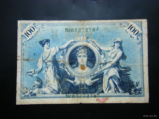 Германия 100 марок 1908г. Зелёная печать.