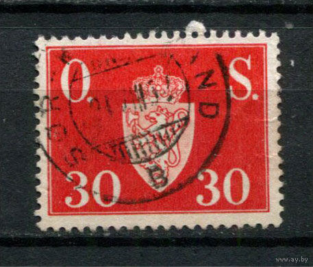 Норвегия - 1951 - Герб 30ore. Dienstmarken - [Mi.64d] - 1 марка. Гашеная.  (Лот 55BB)
