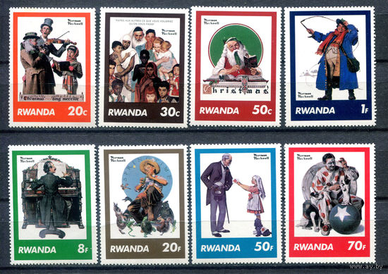 Руанда - 1981г. - Картины Нормана Роквелла - полная серия, MNH [Mi 1111-1118] - 8 марок