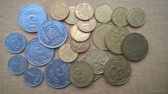 31 монета Украины без повторов ,список внутри.