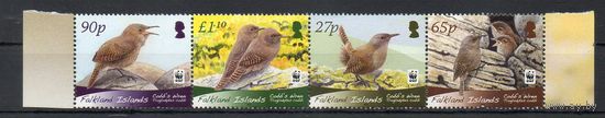 Птицы Фолклендских островов 2009 год серия из 4-х марок в сцепке