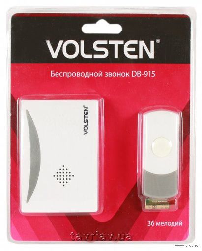 Volsten DB-915 (Звонок беспроводной, 36 мелодий, приемн.блок - 3В, 2хАА).