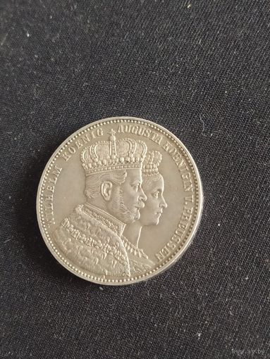 Монета талер коронация Вильгельма 1861