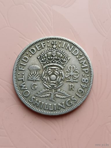 Великобритания 2 шилинга 1948г(5)