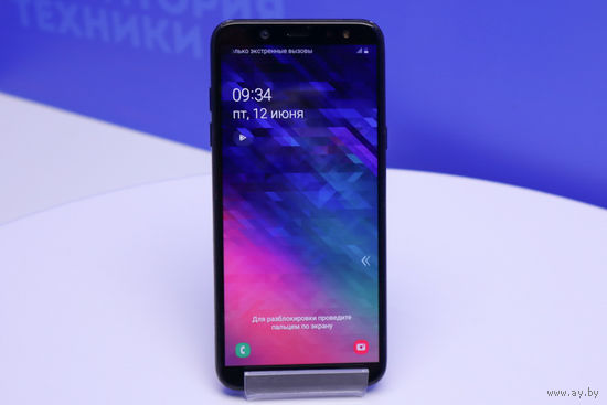 Черный 5.6" Samsung Galaxy A6 (2018) 3GB/32GB. Гарантия