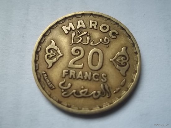 Марокко. 20 франков (1371) 1952 год Y#50