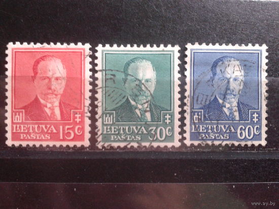 Литва 1934 президенту Сметоне - 60 лет полная серия