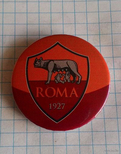 Футбольный клуб "Рома". Закатный знак.