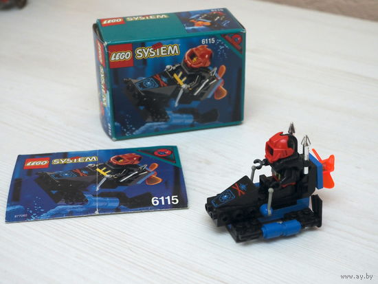 ЛЕГО 6115 LEGO Aquazone Aquasharks Shark Scout. 1995г. 100%. Коробка. Инструкция.