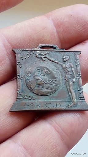 Медаль Бронза Конный Спорт Бразилия 1940 Арт-деко