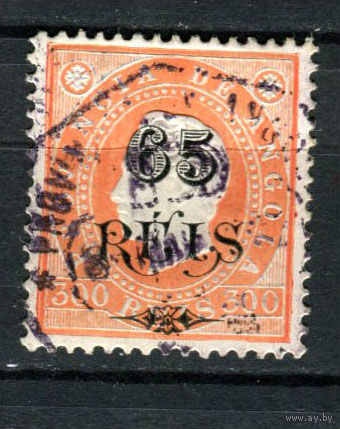 Португальские колонии - Ангола - 1902 - Надпечатка 65 REIS на 300R - [Mi.54] - 1 марка. Гашеная.  (Лот 74AN)