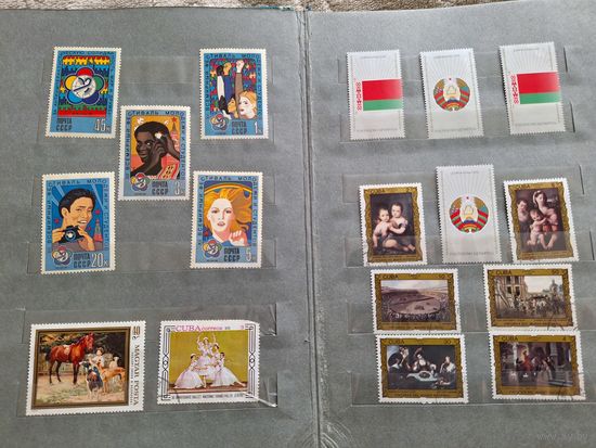 Альбом с марками марки разные СССР и др страны (есть еще много альбомов с марками)