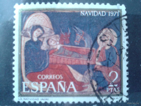 Испания 1971 Рождество, роспись алтаря