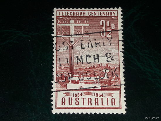 Австралия 1954 год. 100 лет телеграфу