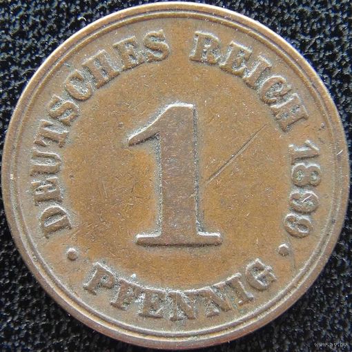 YS: Германия, Рейх, 1 пфенниг 1899D, KM# 10 (1)
