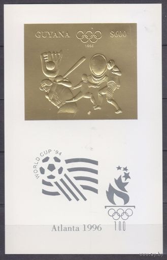 1993 Гайана 4294/Bb золото Люкс Олимпийские игры 1996 года в Атланте / Чемпионат мира по футболу 1994 года в США 25,00 евро