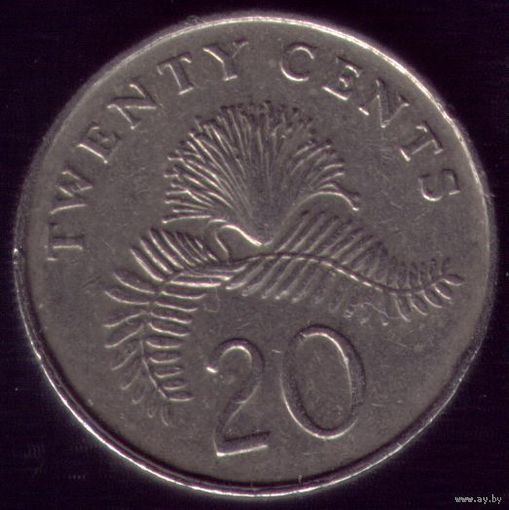 20 центов 1988 год Сингапур