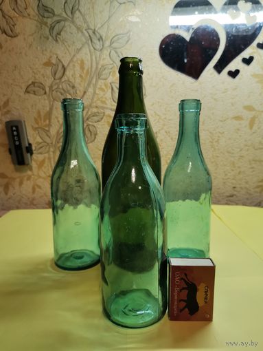 Бутылка старая СССР (одним лотом) 200 гр, 250 гр, 0.5 л.