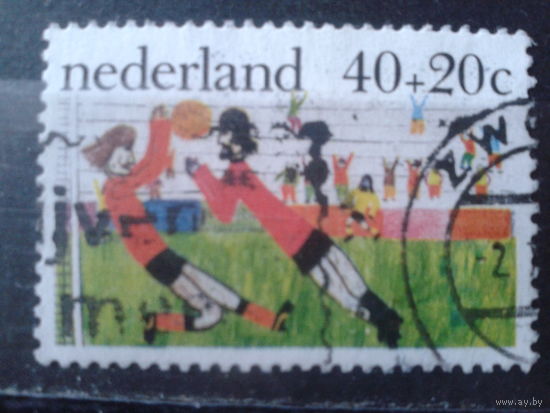 Нидерланды 1976 Футбол, рисунок ребенка