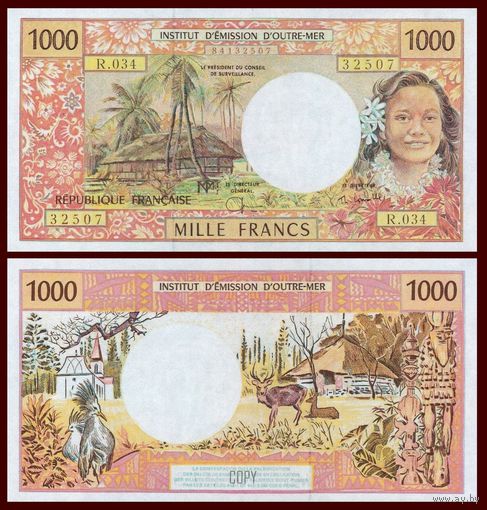 [КОПИЯ] Французские Тихоокеанские Территории 1000 франков 2003