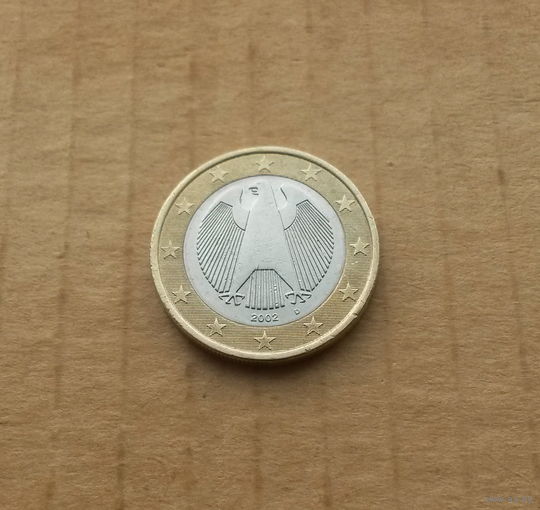 ФРГ, 1 евро 2002 г., D