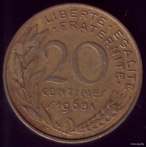 20 сантимов 1968 год Франция