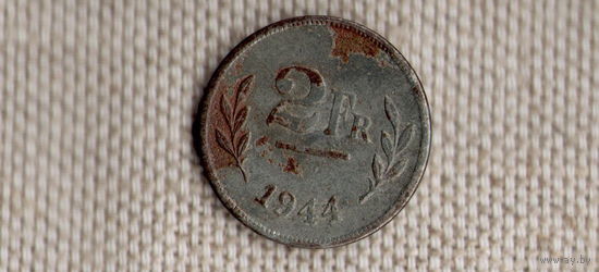 Бельгия 2 франка 1944/(Qu)