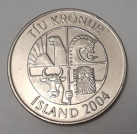 Исландия 10 крон, 2004 (9-3-9)