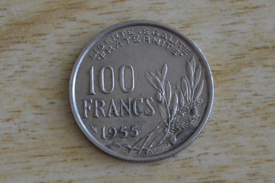 Франция 100 франков 1955