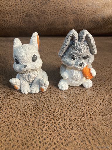 Кролики , статуэтки из гипса, цена за два