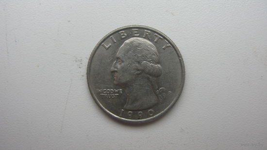 США 25 центов 1990 г.
