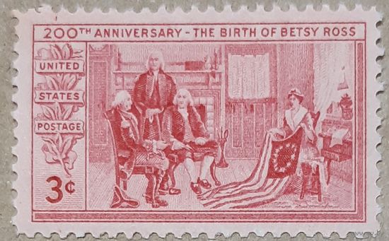 1952 - 200-летие со дня рождения Бетси Росс, 1860-1932 - США