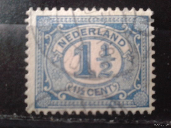 Нидерланды 1908 Стандарт, цифра 1 1/2с