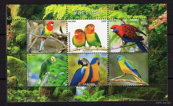Серия блоков птицы животные фауна  MNH