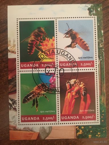 Уганда 2014. Пчёлы (блок)