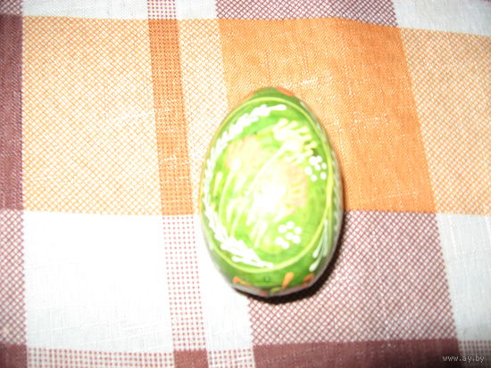 Пасхальное яйцо, ручная роспись, дерево (СССР)